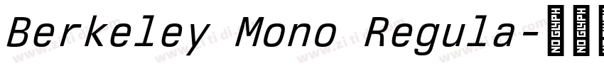 Berkeley Mono Regula字体转换